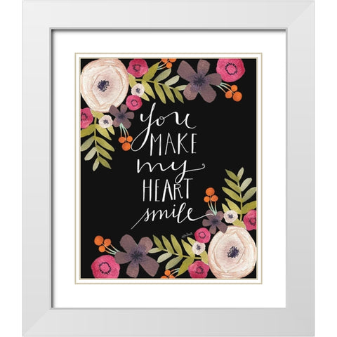 Heart Smile White Modern Wood Framed Art Print with Double Matting by Doucette, Katie