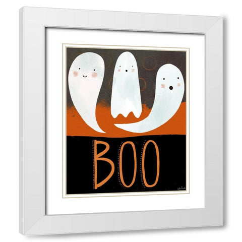 Boo White Modern Wood Framed Art Print with Double Matting by Doucette, Katie