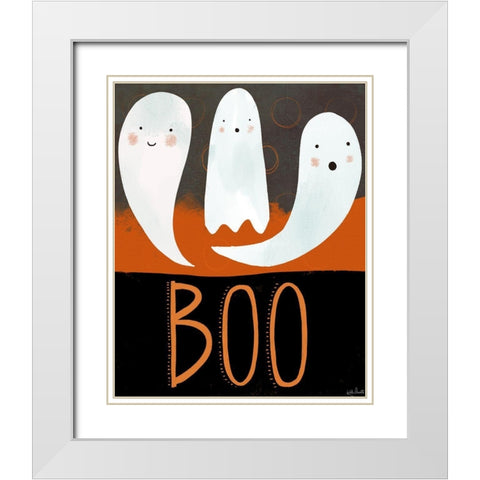 Boo White Modern Wood Framed Art Print with Double Matting by Doucette, Katie