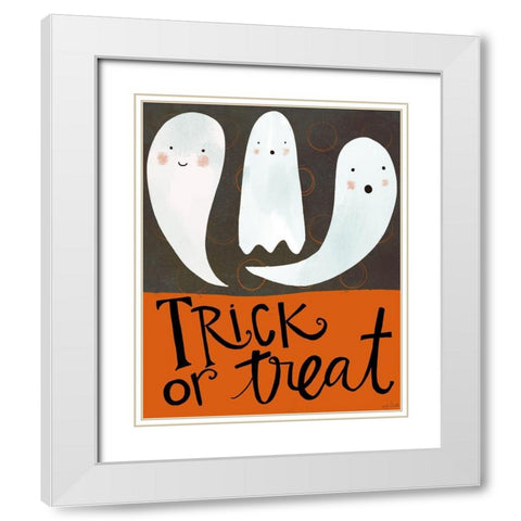 Trick or Treat White Modern Wood Framed Art Print with Double Matting by Doucette, Katie