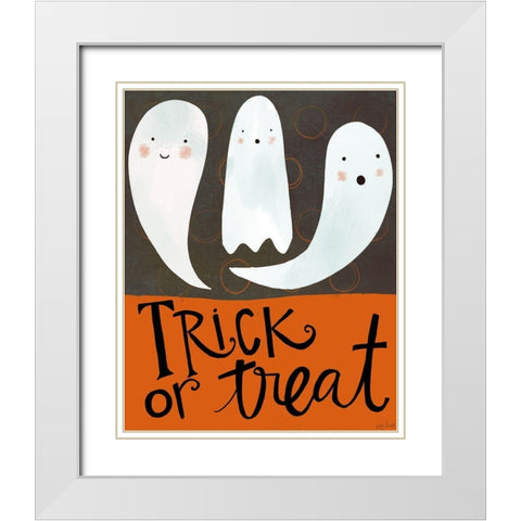 Trick or Treat White Modern Wood Framed Art Print with Double Matting by Doucette, Katie