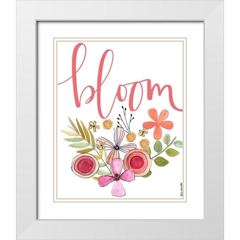 Bloom White Modern Wood Framed Art Print with Double Matting by Doucette, Katie