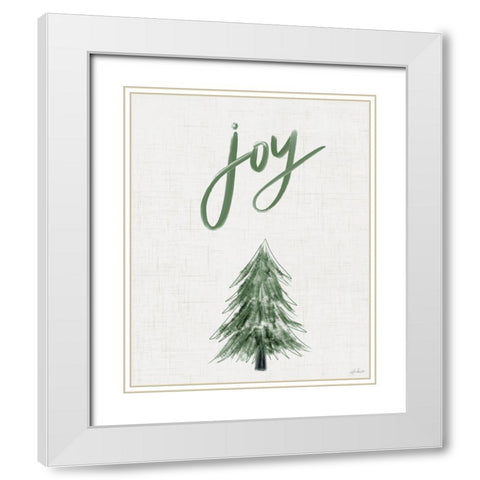 Joy   White Modern Wood Framed Art Print with Double Matting by Doucette, Katie