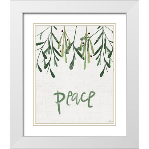 Peace   White Modern Wood Framed Art Print with Double Matting by Doucette, Katie
