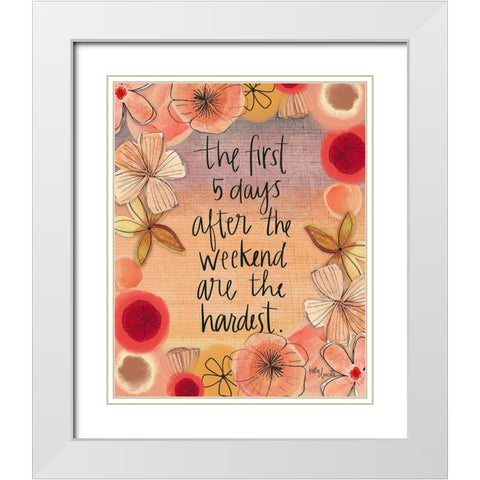 First Five Days White Modern Wood Framed Art Print with Double Matting by Doucette, Katie