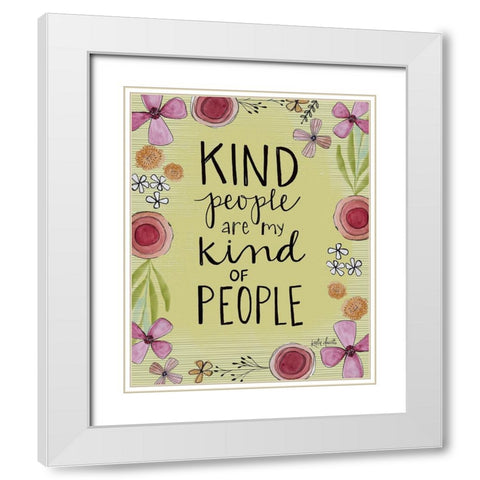 Kind People White Modern Wood Framed Art Print with Double Matting by Doucette, Katie