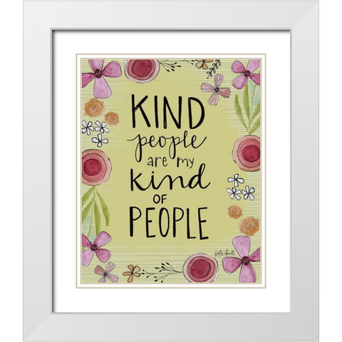 Kind People White Modern Wood Framed Art Print with Double Matting by Doucette, Katie