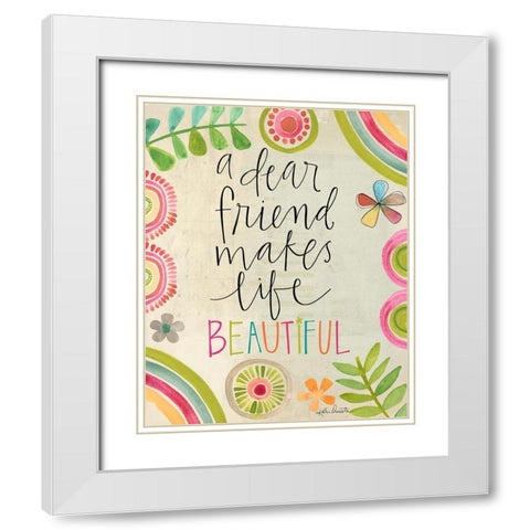 Dear Friend White Modern Wood Framed Art Print with Double Matting by Doucette, Katie