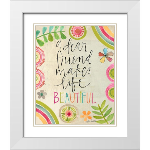 Dear Friend White Modern Wood Framed Art Print with Double Matting by Doucette, Katie