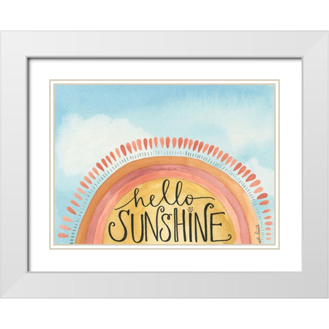 Hello Sunshine White Modern Wood Framed Art Print with Double Matting by Doucette, Katie