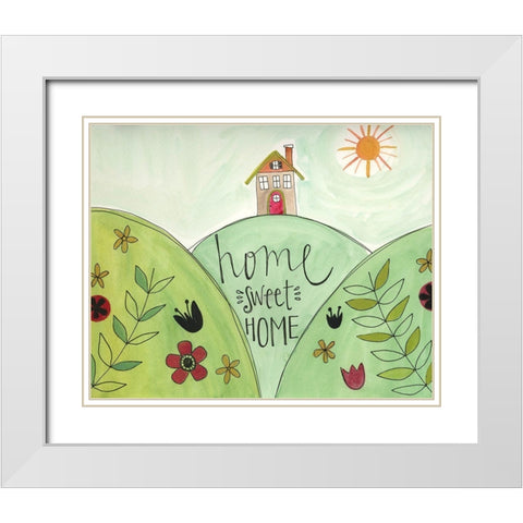 Home Sweet Home White Modern Wood Framed Art Print with Double Matting by Doucette, Katie