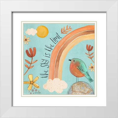 Sky is the Limit White Modern Wood Framed Art Print with Double Matting by Doucette, Katie