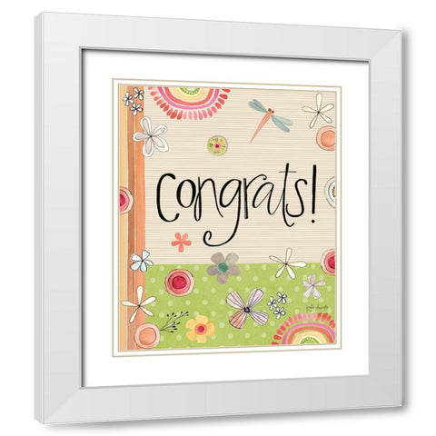 Congrats! White Modern Wood Framed Art Print with Double Matting by Doucette, Katie