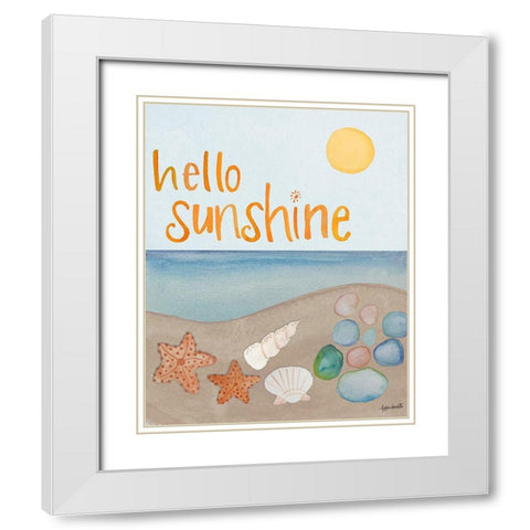 Hello-Sunshine White Modern Wood Framed Art Print with Double Matting by Doucette, Katie