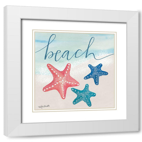 Beach White Modern Wood Framed Art Print with Double Matting by Doucette, Katie