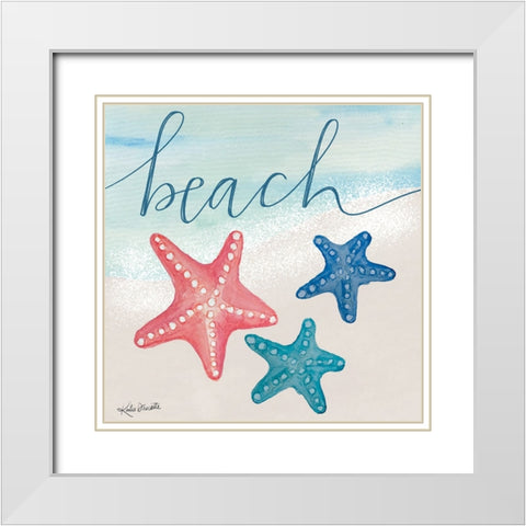 Beach White Modern Wood Framed Art Print with Double Matting by Doucette, Katie