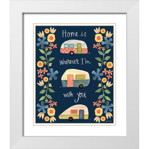 Home II White Modern Wood Framed Art Print with Double Matting by Doucette, Katie
