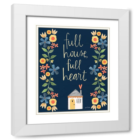 Full Heart White Modern Wood Framed Art Print with Double Matting by Doucette, Katie