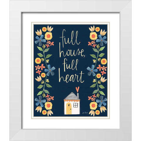 Full Heart White Modern Wood Framed Art Print with Double Matting by Doucette, Katie