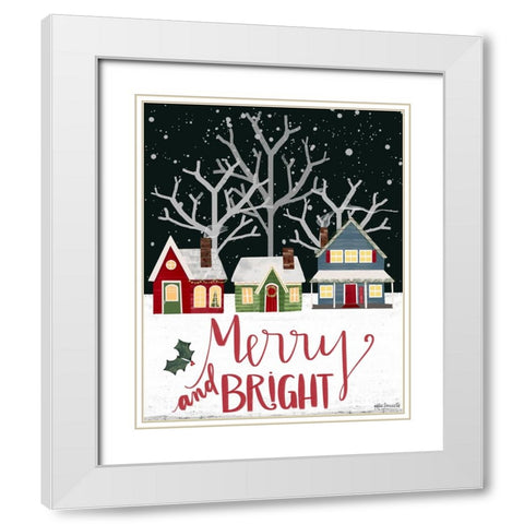 Merry Bright White Modern Wood Framed Art Print with Double Matting by Doucette, Katie