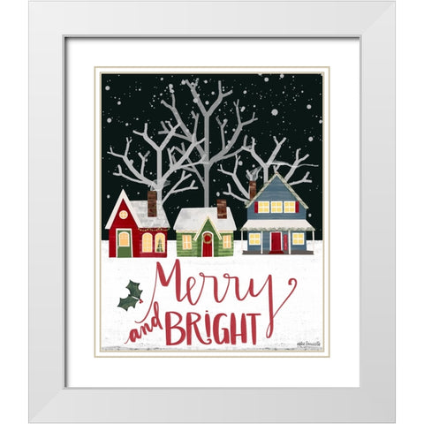 Merry Bright White Modern Wood Framed Art Print with Double Matting by Doucette, Katie