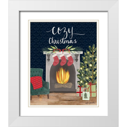 Cozy Christmas White Modern Wood Framed Art Print with Double Matting by Doucette, Katie