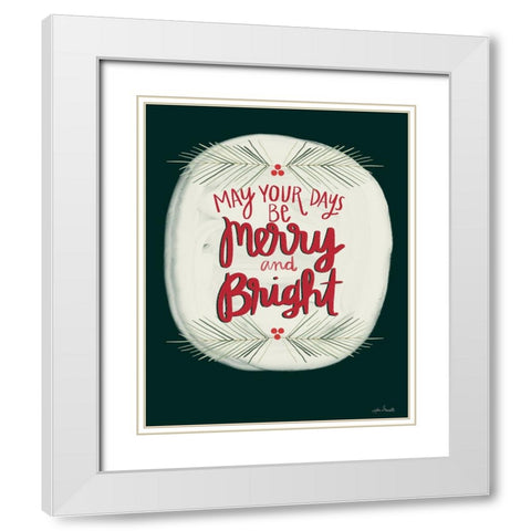 Merry and Bright White Modern Wood Framed Art Print with Double Matting by Doucette, Katie