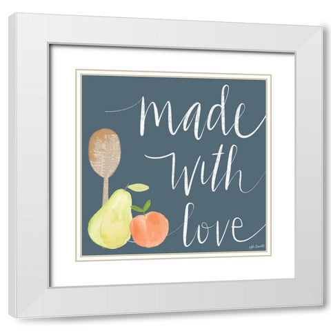 Made With Love White Modern Wood Framed Art Print with Double Matting by Doucette, Katie