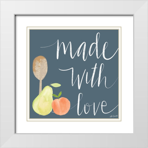Made With Love White Modern Wood Framed Art Print with Double Matting by Doucette, Katie