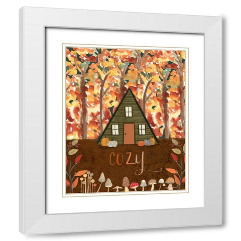 Cozy Cabin White Modern Wood Framed Art Print with Double Matting by Doucette, Katie