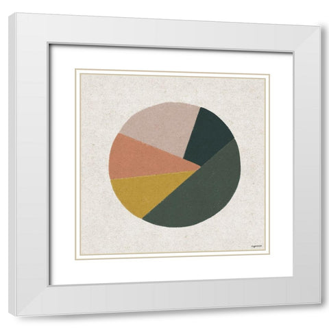 Terracotta Circle II White Modern Wood Framed Art Print with Double Matting by Brown, Kyra