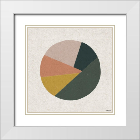 Terracotta Circle II White Modern Wood Framed Art Print with Double Matting by Brown, Kyra