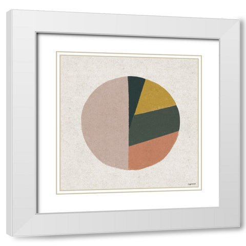 Terracotta Circle III White Modern Wood Framed Art Print with Double Matting by Brown, Kyra
