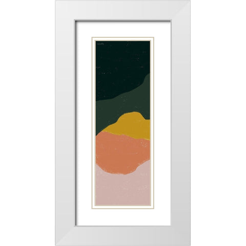 Terracotta Mountains I White Modern Wood Framed Art Print with Double Matting by Brown, Kyra