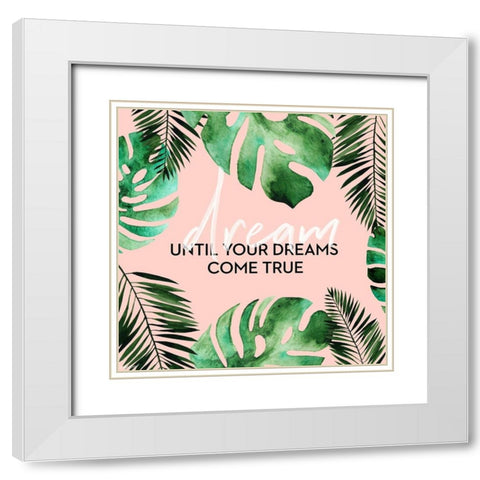 Dreams White Modern Wood Framed Art Print with Double Matting by Brown, Kyra