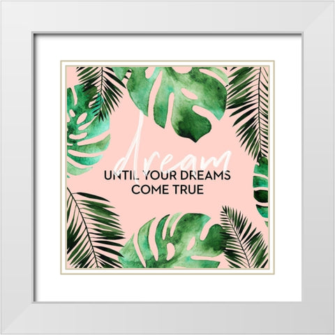 Dreams White Modern Wood Framed Art Print with Double Matting by Brown, Kyra