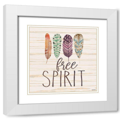 Free Spirit White Modern Wood Framed Art Print with Double Matting by Brown, Kyra