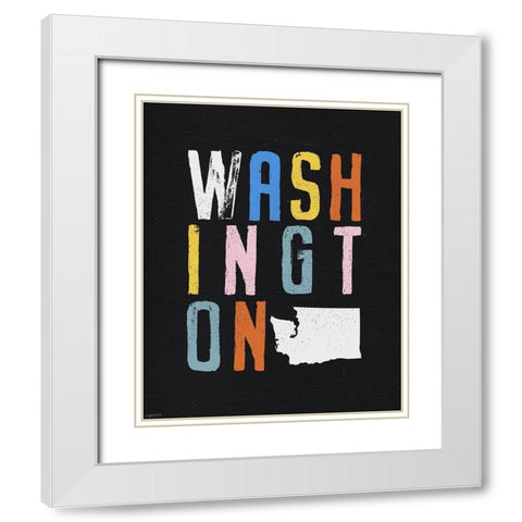 Washington White Modern Wood Framed Art Print with Double Matting by Brown, Kyra