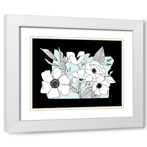 Oregon Flowers White Modern Wood Framed Art Print with Double Matting by Brown, Kyra