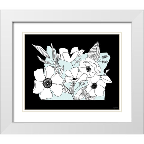Oregon Flowers White Modern Wood Framed Art Print with Double Matting by Brown, Kyra