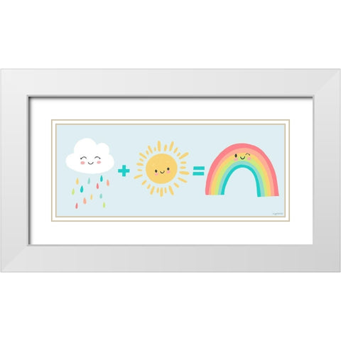 Making Rainbows White Modern Wood Framed Art Print with Double Matting by Brown, Kyra