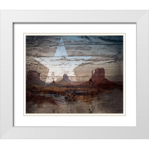 Desert Star White Modern Wood Framed Art Print with Double Matting by Brown, Kyra