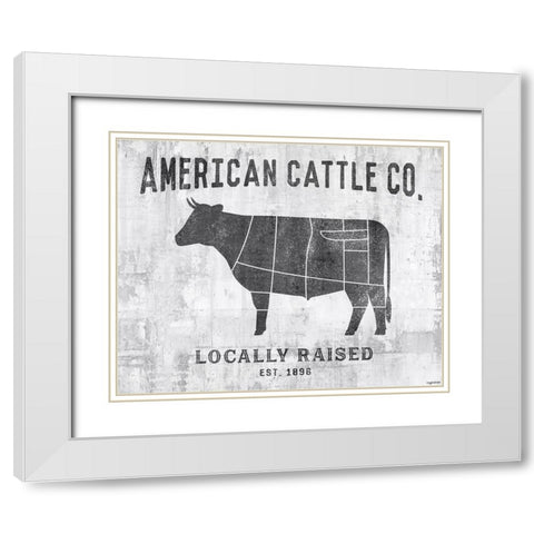 Cattle Co. White Modern Wood Framed Art Print with Double Matting by Brown, Kyra
