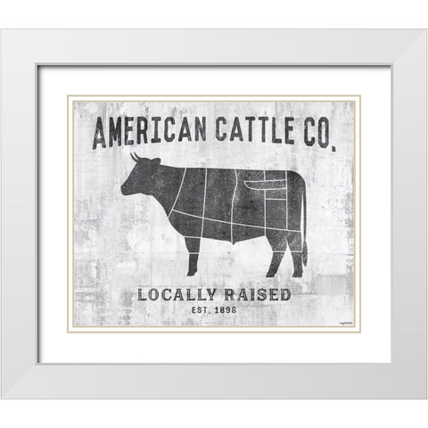 Cattle Co. White Modern Wood Framed Art Print with Double Matting by Brown, Kyra