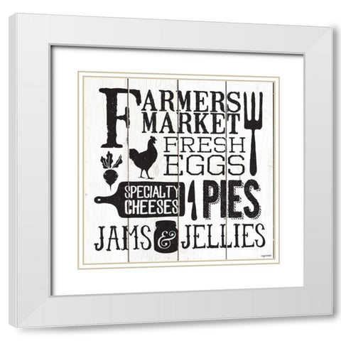 Farmers Market White Modern Wood Framed Art Print with Double Matting by Brown, Kyra