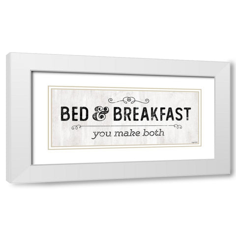 Bed and Breakfast White Modern Wood Framed Art Print with Double Matting by Brown, Kyra