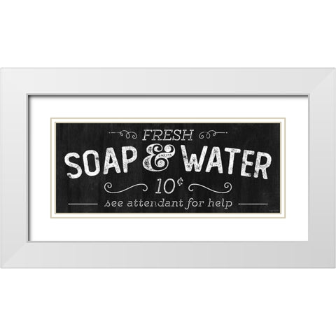 Soap and Water White Modern Wood Framed Art Print with Double Matting by Brown, Kyra