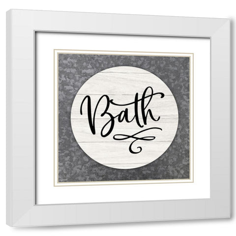 Bath White Modern Wood Framed Art Print with Double Matting by Brown, Kyra