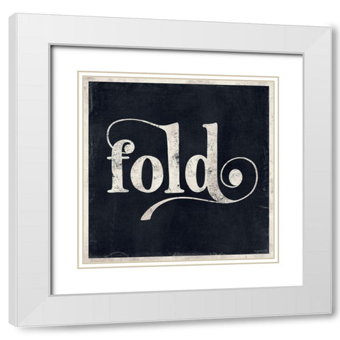 Fold White Modern Wood Framed Art Print with Double Matting by Brown, Kyra