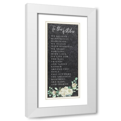 In This Kitchen White Modern Wood Framed Art Print with Double Matting by Brown, Kyra